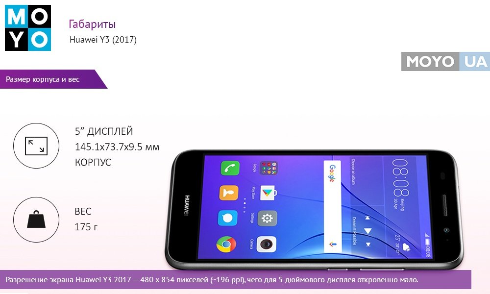 Huawei Y3 2017 — не «лопата»: смартфон увесист, но это плюс, не минус.
