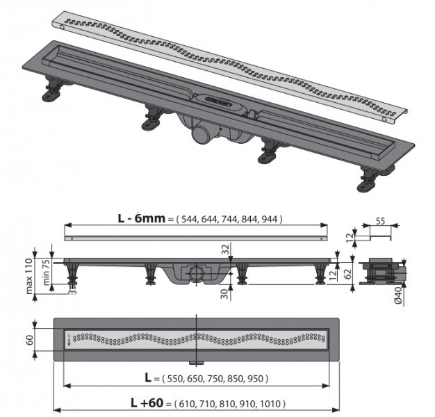 ? Жолоб водовідвідних Alca Plast APZ8 Simple-650M – купити в Києві ...