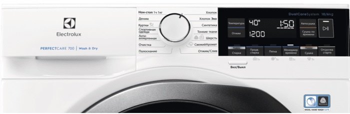 Дисплей управления стирально-сушильной машины Electrolux 